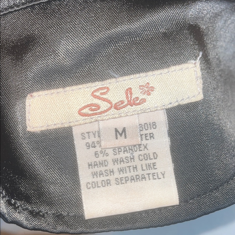 Black Satin Women's Utility Jacket - Picture 7 of 7